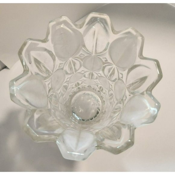 Vtg 70's Hermanova Hut Glass Ovoid Paneled Frosted Vase No.20379 Excellent Boho - Picture 2 of 6